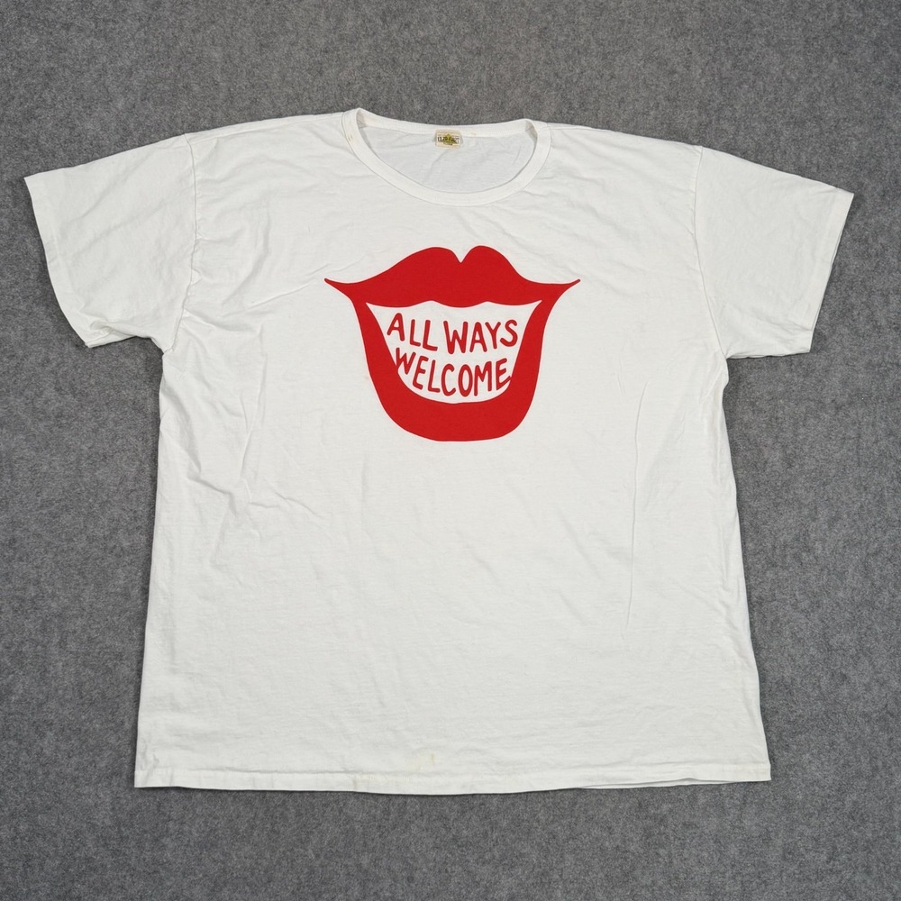 Filth Mart White Joann's All Ways Welcome Mouth Short Sleeve Tee Unisex Size XL